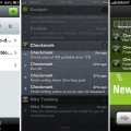 CHECKMARK. The app, which is available only on the iPhone, allows you to set location-based reminders. The images above, taken at various times, show notifications flashed by the app.
