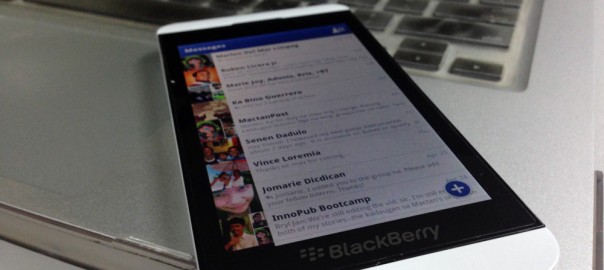 Facebook Messenger on BlackBerry Z10