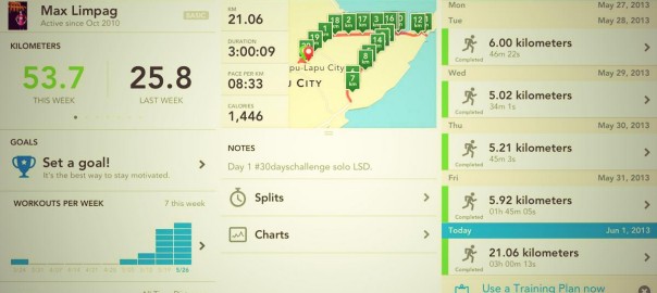 RUNKEEPER. The app for iOS and Android not only allows you to keep track of the distance of your run via GPS, it also serves as training log, resource and social network.