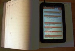 Starbucks 2011 planner and Google Calendars on the Samsung Galaxy Tab